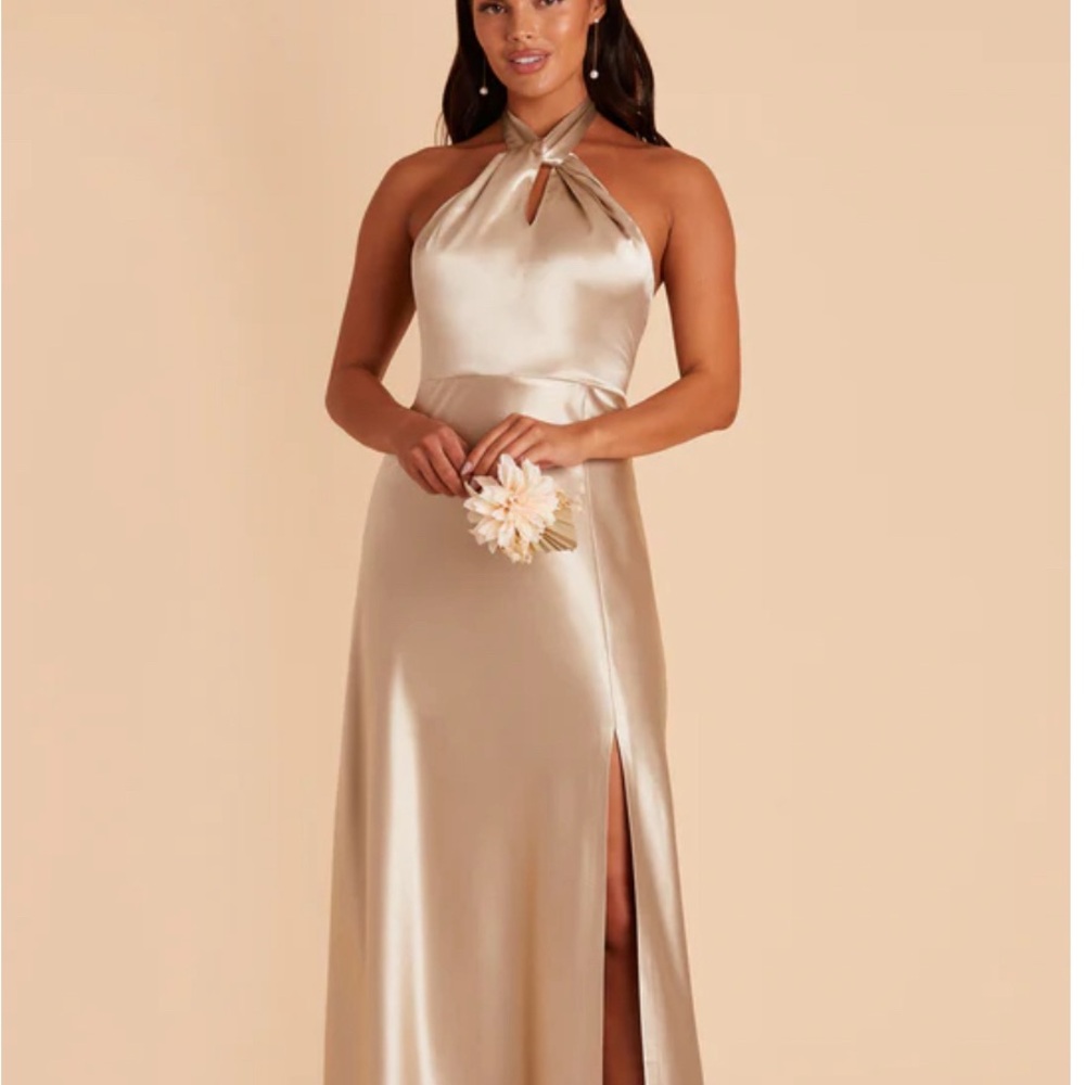 Birdy Grey Monica Dress-Satin Neutral Champagne
